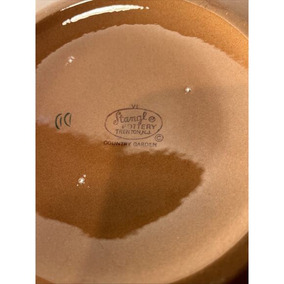 Stangl Pottery Country Garden 12" Round Serving Salad Bowl USA 1960s - Picture 6 of 6